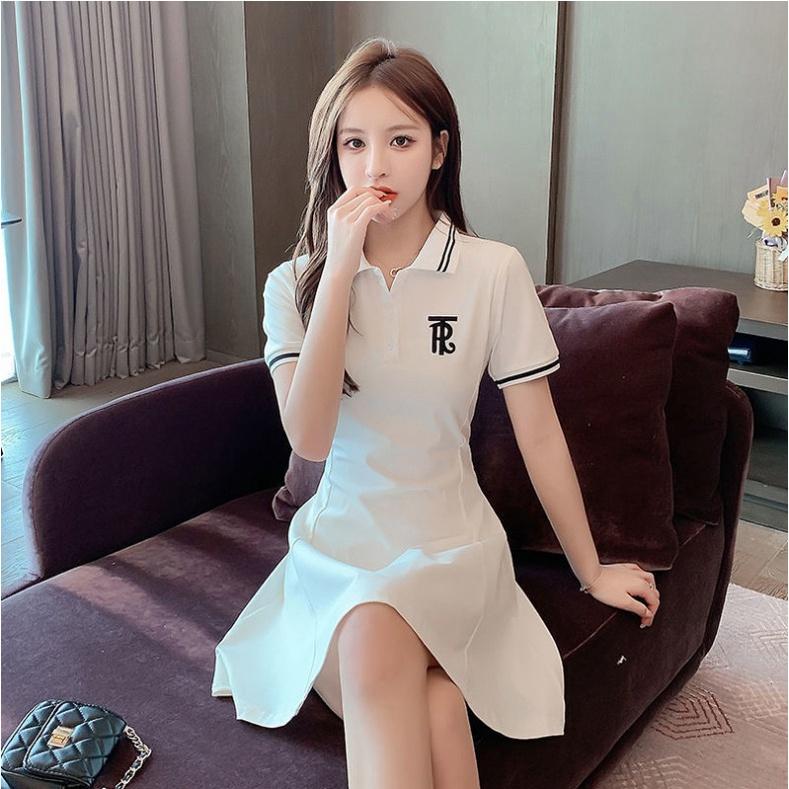 Đầm Polo Hàn Quốc Dáng Xòe RT Cộc Tay 2 Màu Siêu Xinh