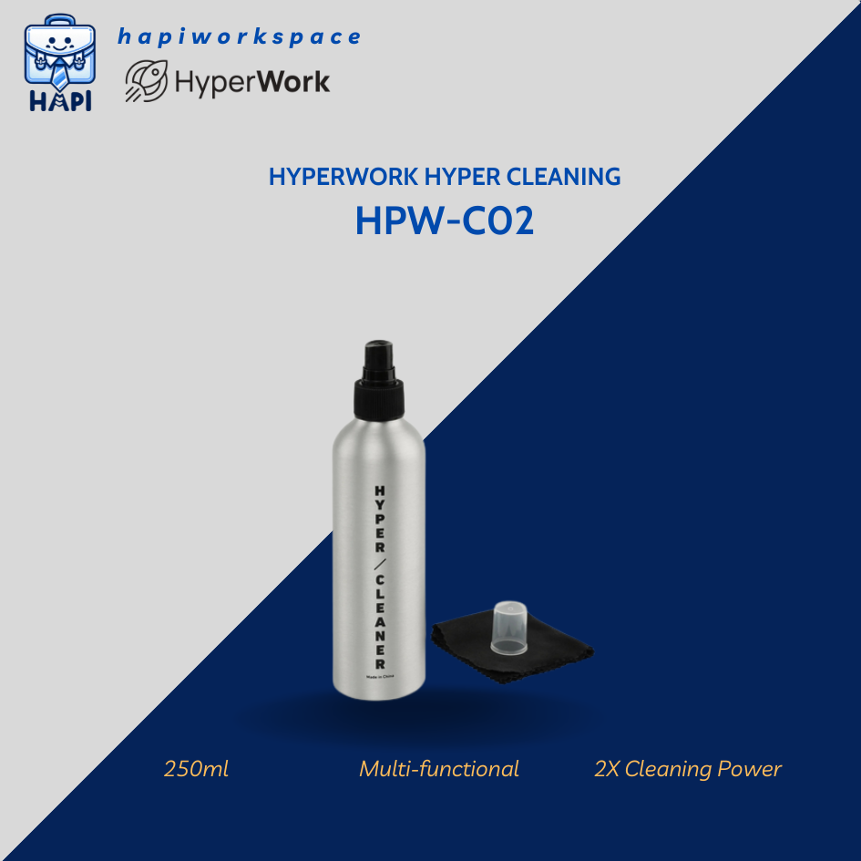 Chai vệ sinh màn hình hàng chính hãng HyperWork Hyper Cleaning HPW-C02 tăng hiệu quả làm sạch, không gây kích ứng da