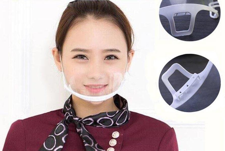 Hộp 10 chiếc Khẩu trang nhựa trong suốt mã 601