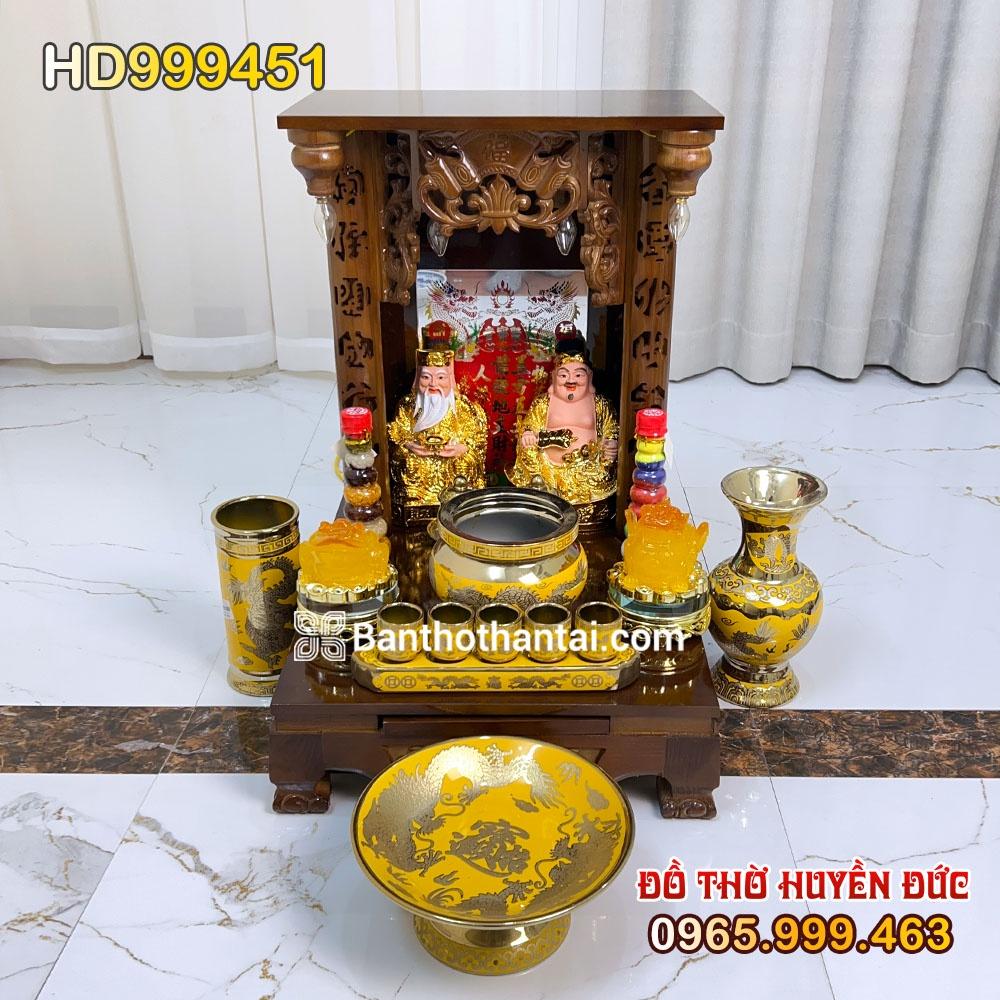Bàn Thờ Thần Tài Mái Bằng Cột Chữ HD999451