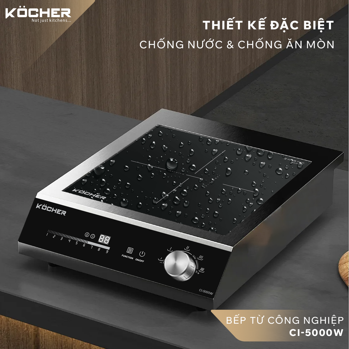 Bếp Từ Công Nghiệp Kocher CI-5000W - Hàng Chính Hãng
