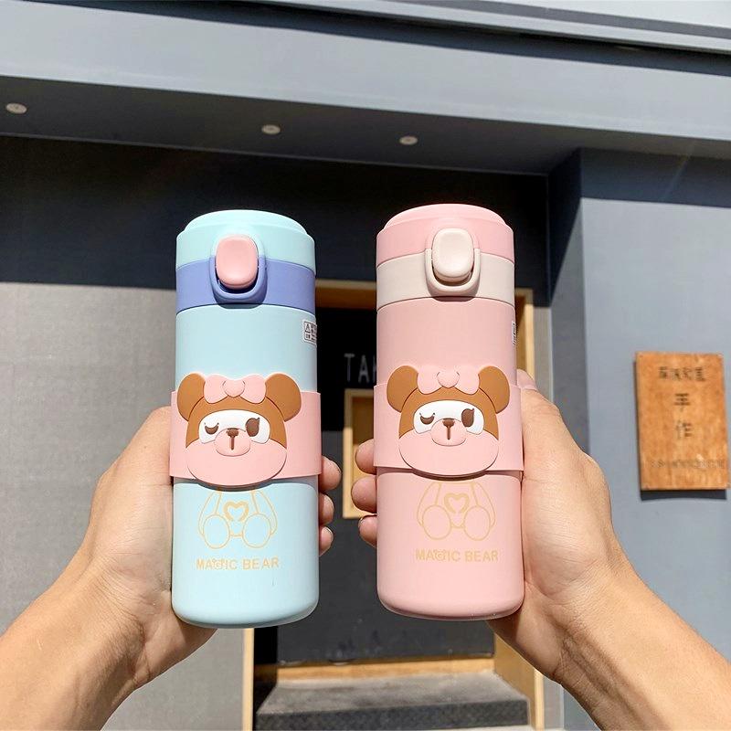 Bình giữ nhiệt hình gấu Magic Bear siêu cute 350ml