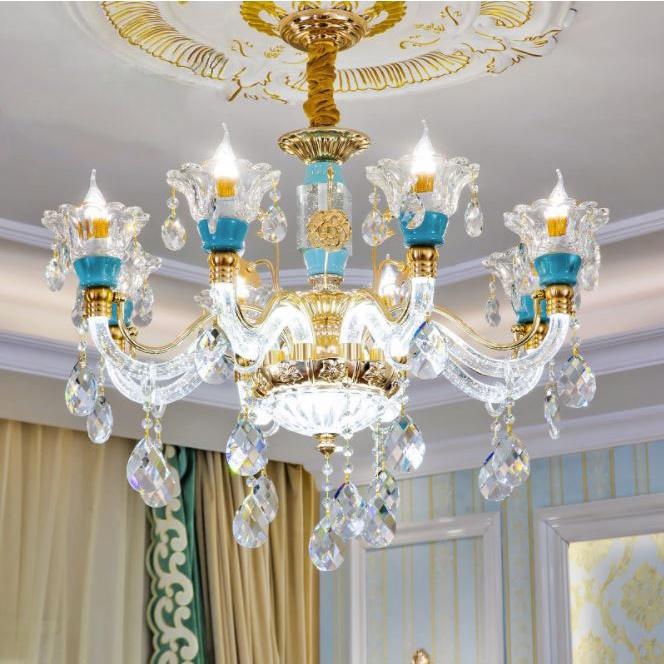 Đèn chùm cao cấp 8 tay trang trí nhà cửa hiện đại