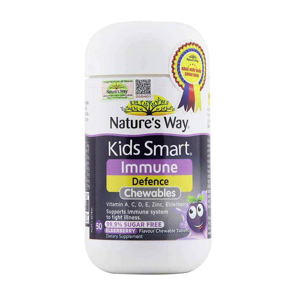 Kids smart immune defence chewables hỗ trợ tăng cường miễn dịch cho bé