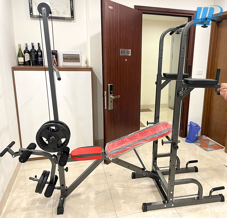 Ghế tập tạ đa năng MP-2016 New - Giàn tập GYM giá rẻ kết hợp xà đơn, xà kép | Dụng cụ thể hinh cho gia đình