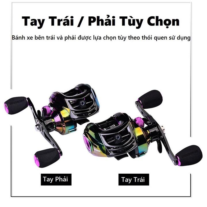 Máy Câu Cá Ngang 7 Màu MA01 Thiết Kế Titan Cao Cấp Chuyên Câu Lure - Sanami Fishing