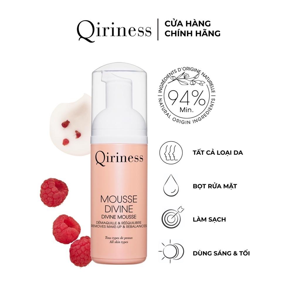 Bọt rửa mặt không chứa xà phòng ngăn ngừa mụn nguồn gốc thiên nhiên Qiriness Divine Mousse 125ml