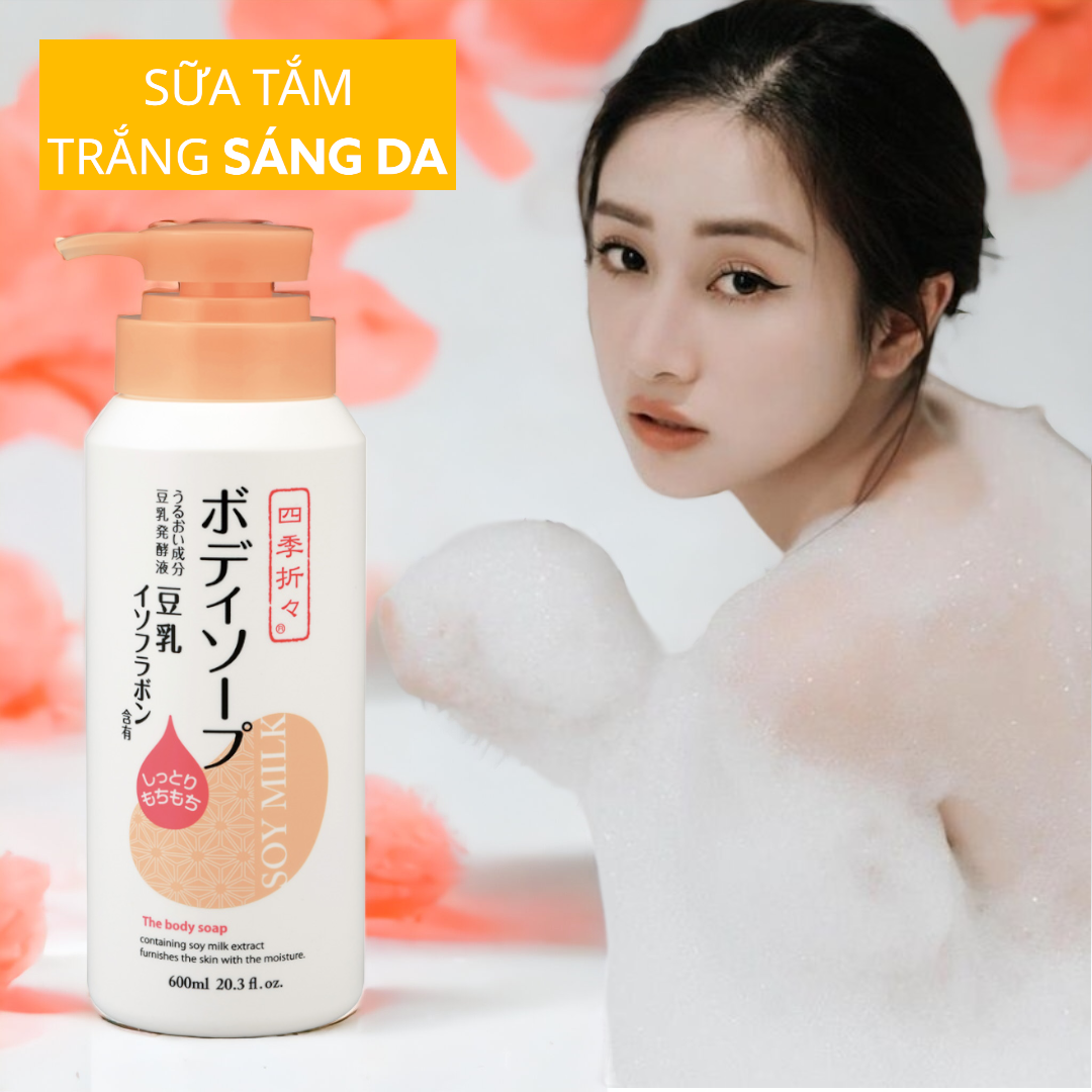 Sữa tắm dưỡng ẩm sữa đậu nành Soy Milk The Body Soap 600ml