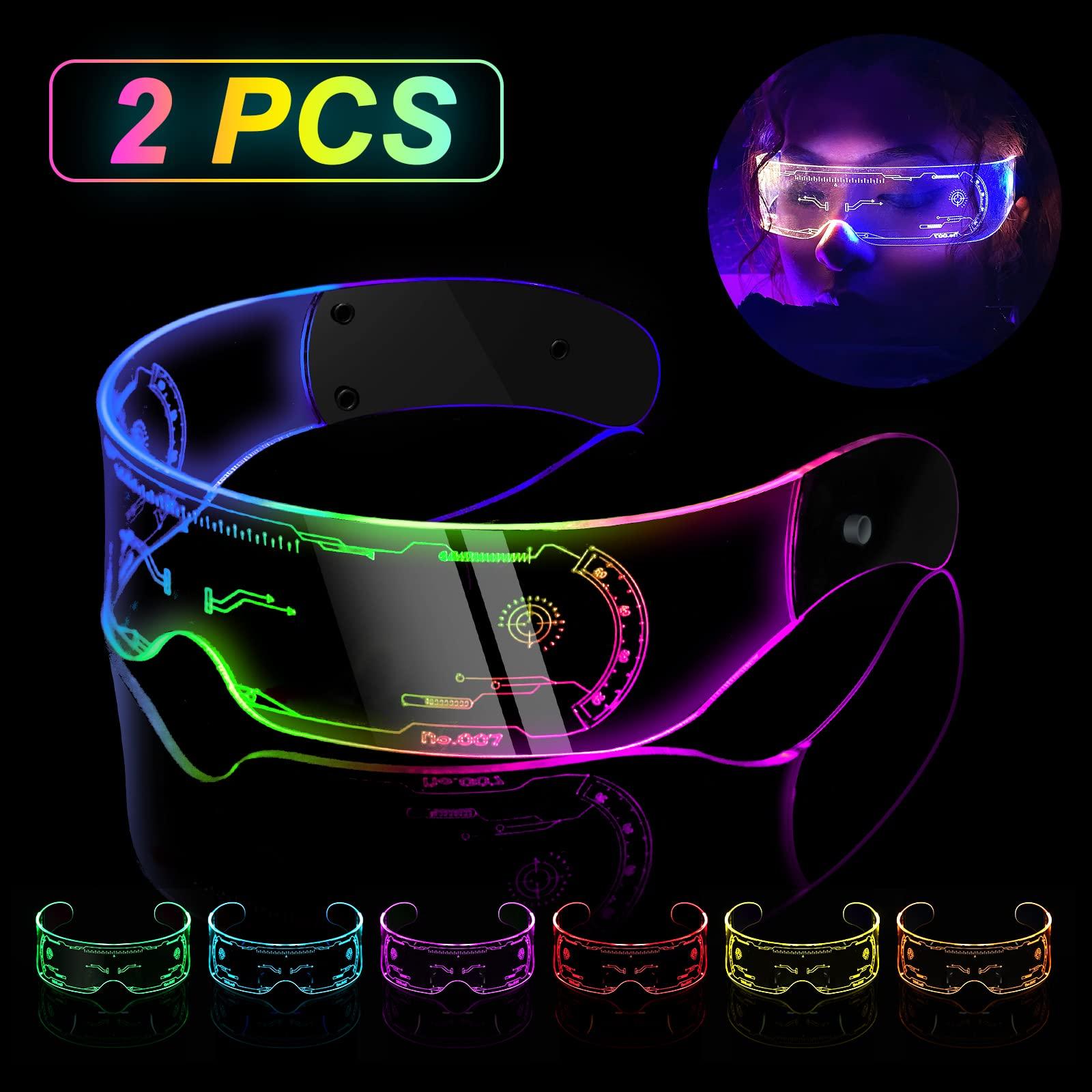 Chiếc kính phát sáng LED, kính phát sáng cyberpunk, kính dự tiệc có thể sạc lại