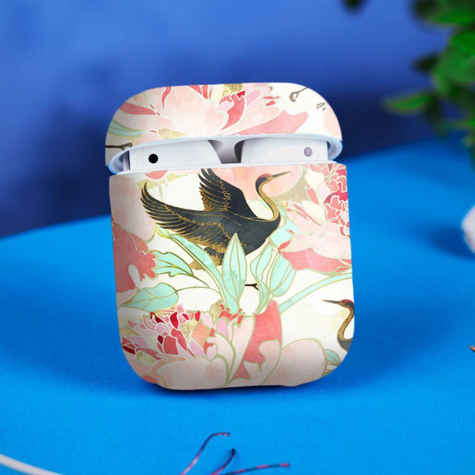 Miếng dán skin cho AirPods in hình giả sơn mài - GSM146