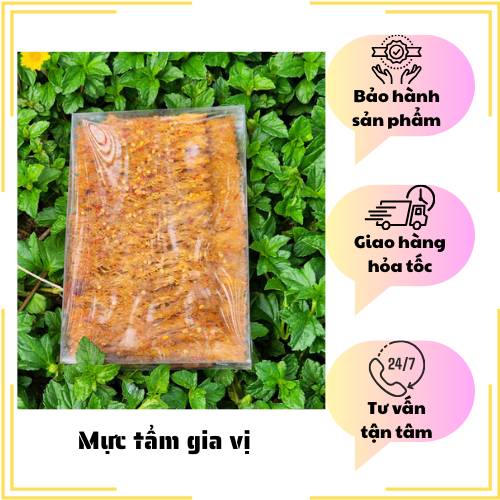 ️ Đặc Sản Nha Trang-Mực Tẩm Gia Vị Cán Mỏng, Cay, Dai, Đậm Đà, Thơm Ngon, Seavy Gói 100g ️