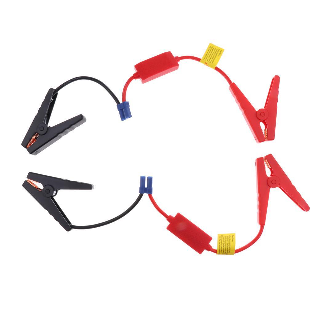 2pcs Car Battery Clip Alligator Clamp Power Cable Wire  Plug