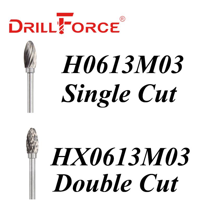 Máy khoan 3x6mm vonfram cacbua phay công cụ quay BURR CNC Khắc Khắc kim loại mài mòn Công cụ đánh bóng
