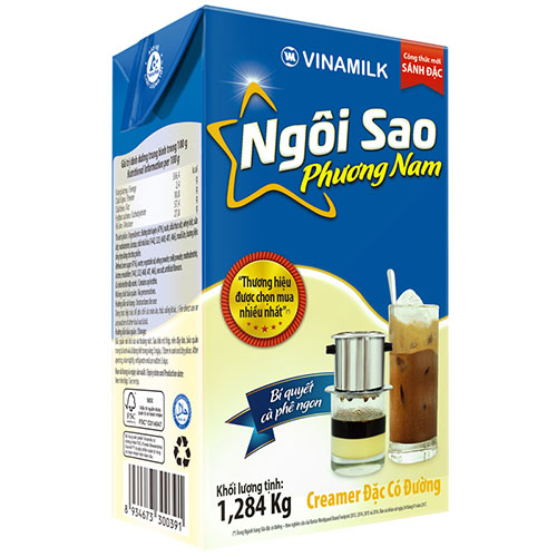 Thùng 12 Hộp Kem Sữa Đặc Ngôi Sao Phương Nam Xanh Dương - 1284g