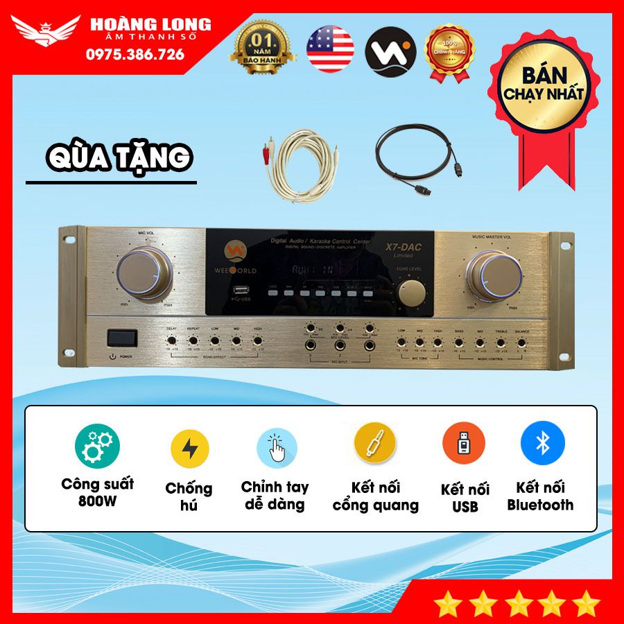 CỤC ĐẨY LIỀN VANG X7 Limited  DAC cực sang, oánh cực mạnh, vang nhại hay, dễ chỉnh, đẩy đủ cổng kết nối - Hàng chính hãng 100%