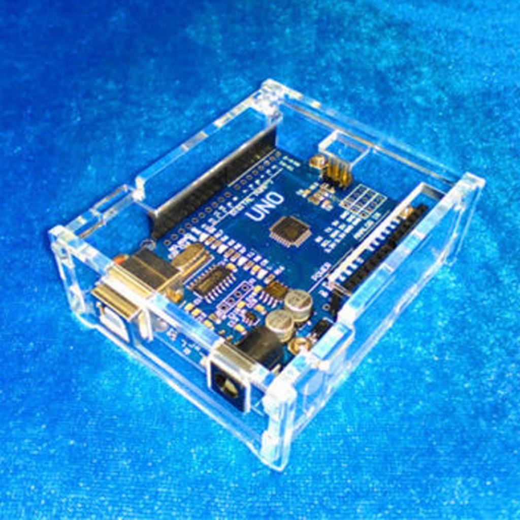 2 Set Clear Acrylic Case Shell Enclosure Boxs For UNO R3