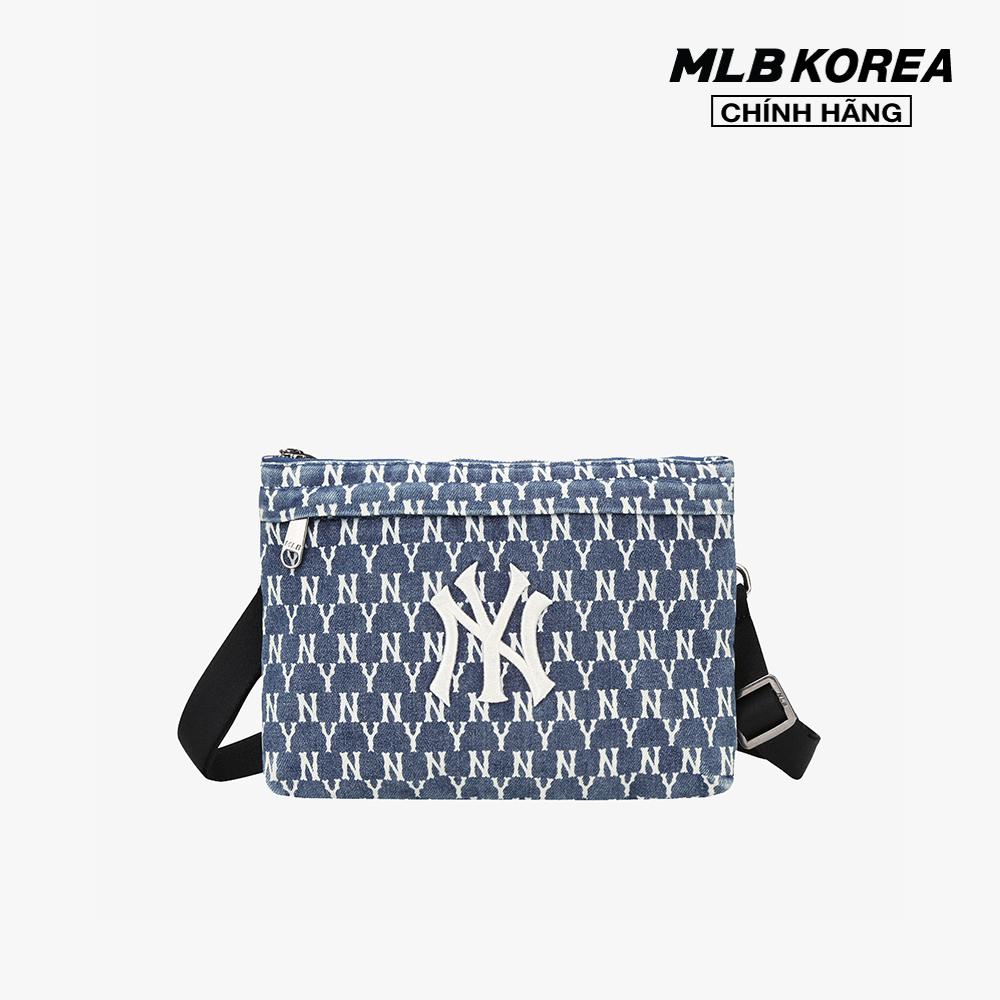 MLB - Túi đeo chéo chữ nhật Monogram Denim Sacoche