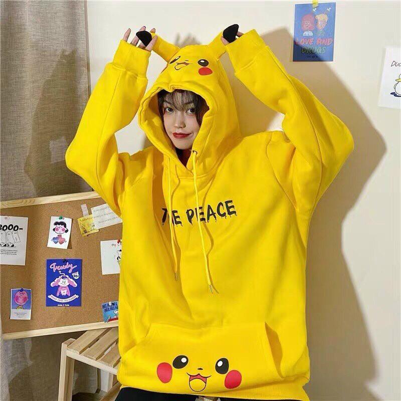 ÁO HOODIES PIKACHU NỮ SIÊU XINH