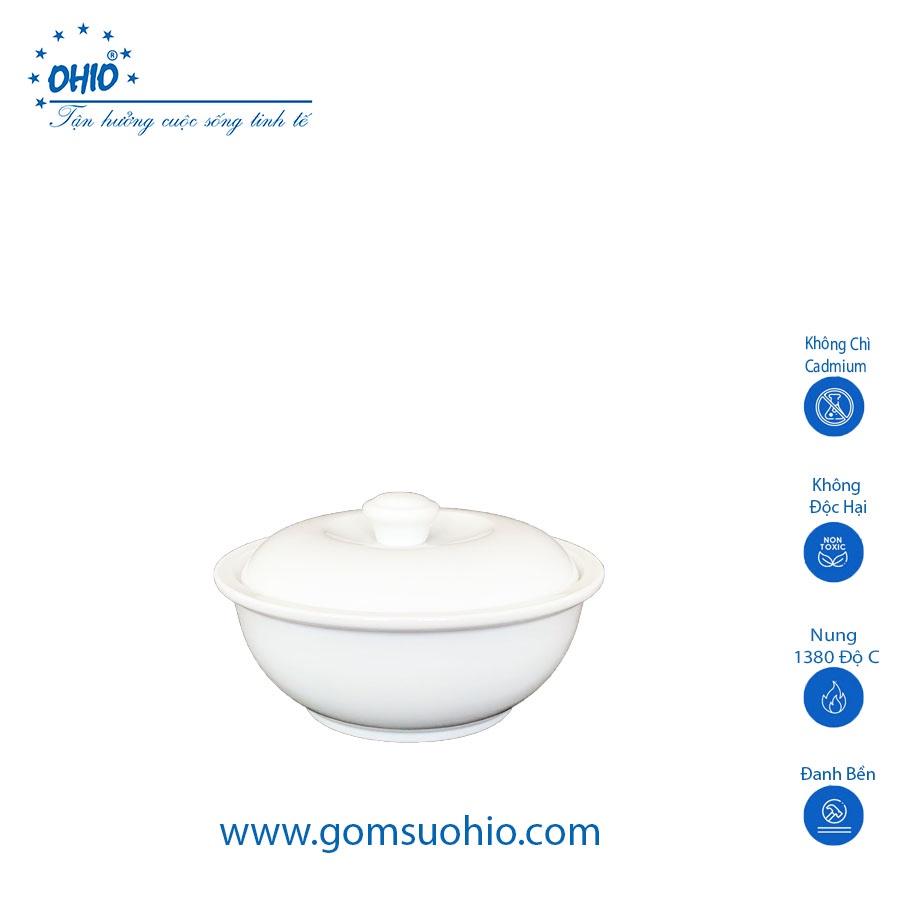 Thố Sup Sứ Trắng OHIO