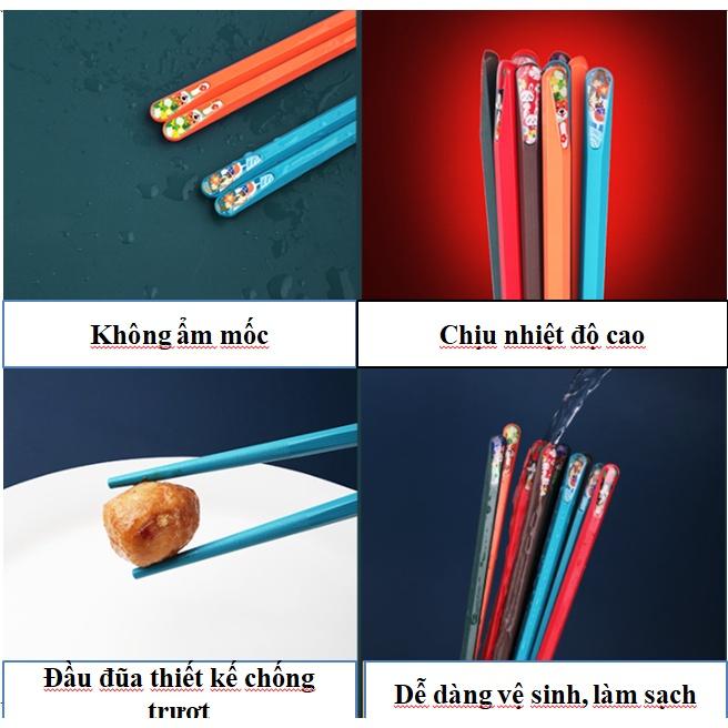 Bộ Đũa Ăn Gia Đình Phong Cách Nhật Bản Chống Ẩm Mốc, Chịu Nhiệt Độ Cao AT0170