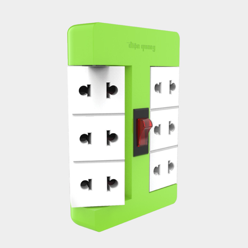Ổ cắm Xoay 90° Điện Quang ĐQ ESK RT 6GW