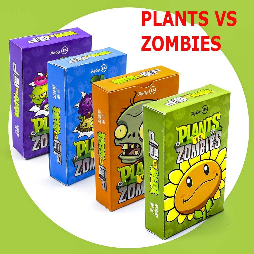 Bộ bài Tây Plants VS Zombies , bộ Tú người cây và quái vật 54 lá in hình anime manga dễ thương siêu độc đá
