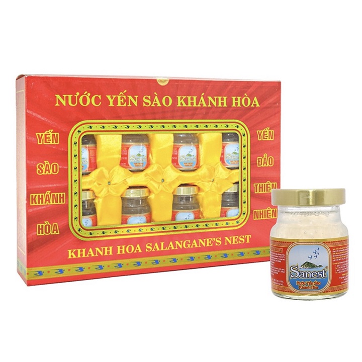 Hộp 8 Hũ Nước Yến Sào Sanest Có Đường (70ml / hũ)