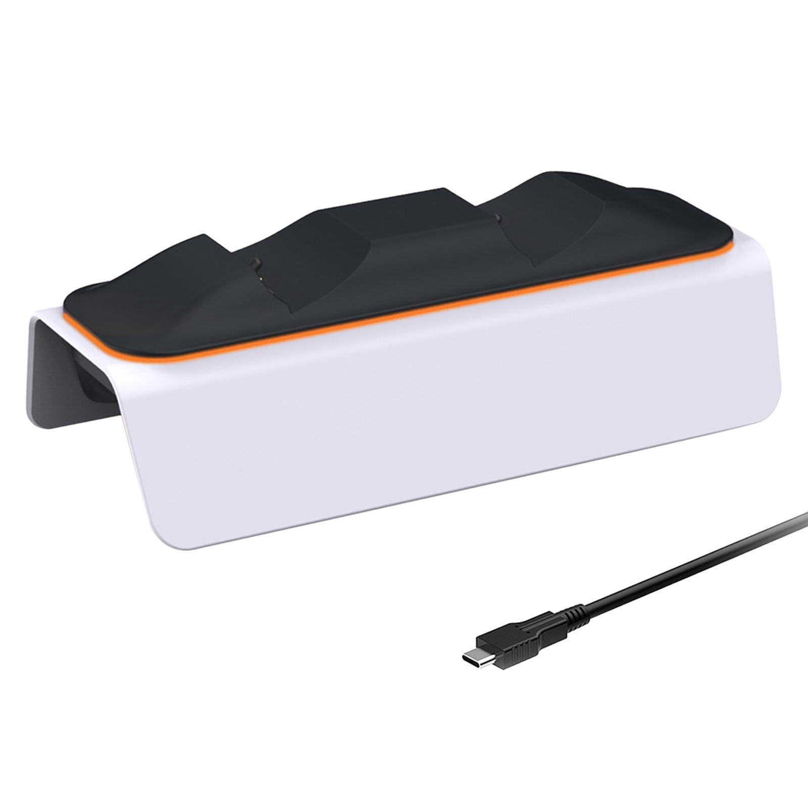 Dual USB Controller Charger Charging Station for PS5 White 5V/2.6A