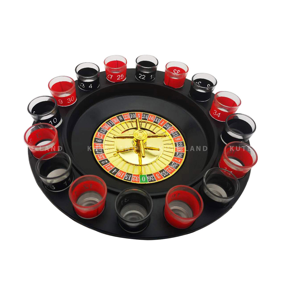 Đồ chơi ăn nhậu Drinking Roulette vòng quay uống rượu bia 16 ly Drinking Game