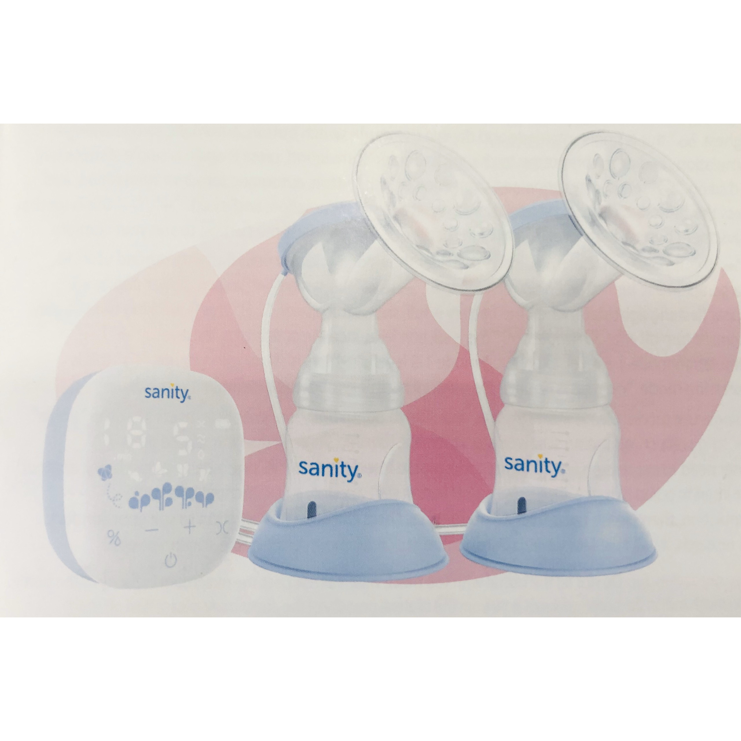 Máy hút sữa điện đôi 2 bình Sanity S6306.ENG có pin sạc- chính hãng Đức