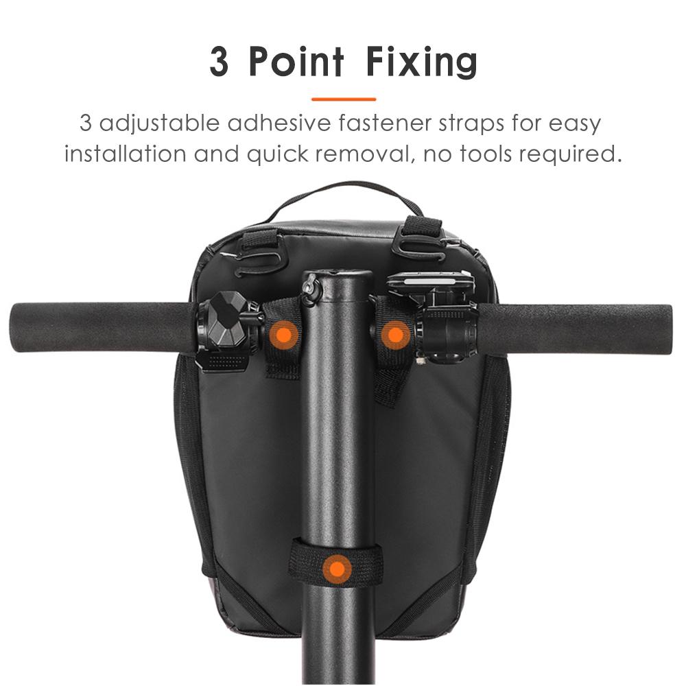 WEST BIKING 7.3L Bike Handlebar Bag Waterproof Bicycle Front Bag Cycling Basket Bag Scooter Handlebar Bag with Water Bottle Holder