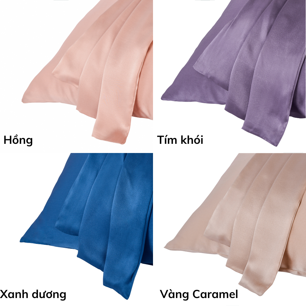 Vỏ Gối Lụa Satin Cao Cấp 51x66cm, 51x76cm Chất Liệu Tự Nhiên, Mềm Mượt, Sang Trọng