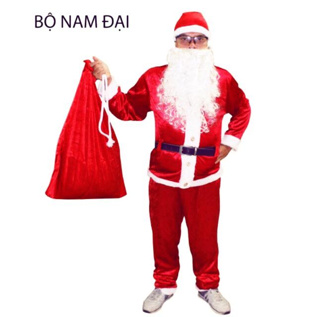 BỘ QUẦN ÁO ÔNG GIÀ NOEL NHUNG ĐẸP, HOÁ TRANH ÔNG GIÀ NOEL