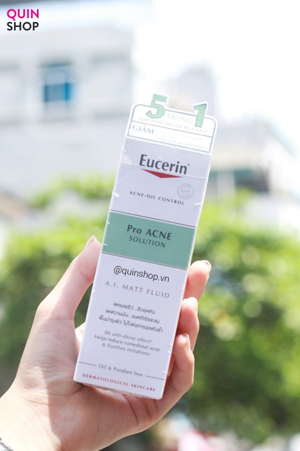 Kem Dưỡng Giúp Giảm Dầu Và Mụn Eucerin Pro - Acne Solution A.I Matt Fluid