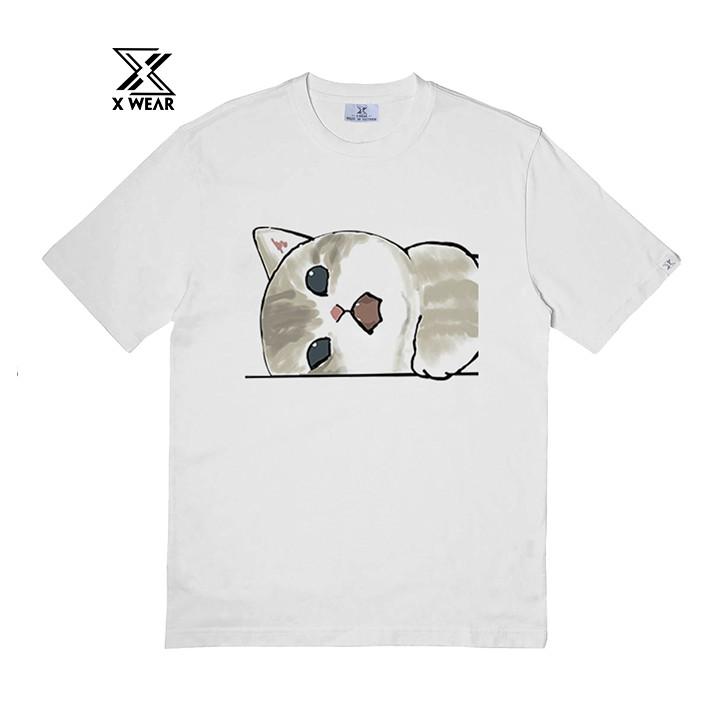 Áo thun Unisex X-WEAR phiên bản Lazy Cat cotton chống nhăn MEO5