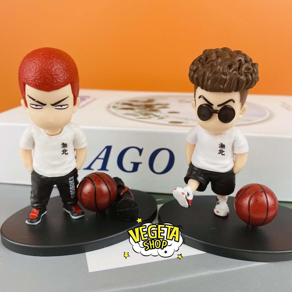 Mô hình Slam Dunk - Set Mô hình bóng rổ Hanamichi Rukawa Takenori Ryota Mitsui Akagi - Team bóng rổ trường Shohoku - 8cm