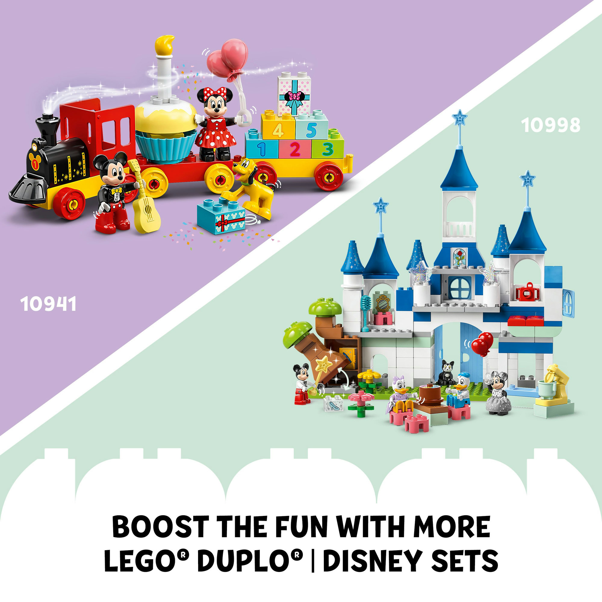 LEGO Duplo 10998 Đồ chơi lắp ráp Lâu đài Disney Ma thuật 3 trong 1 (160 chi tiết)