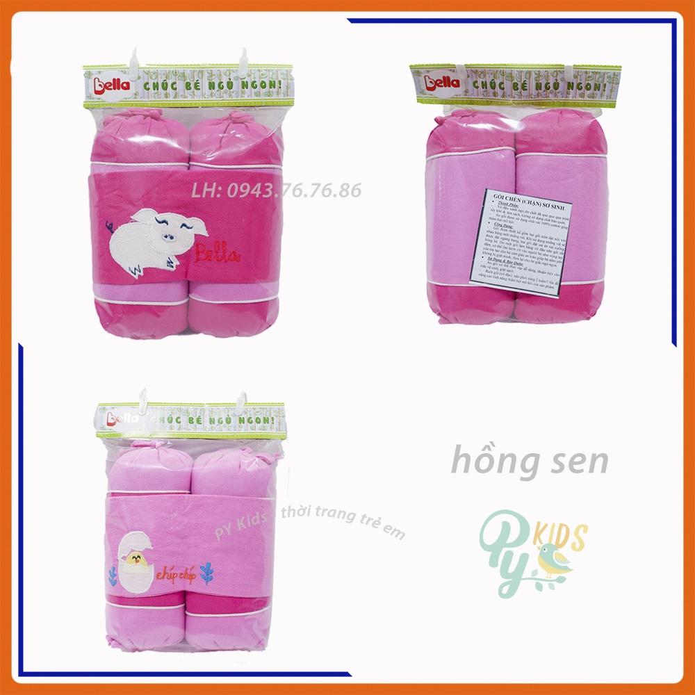 Gối chèn sơ sinh 2 bên / gối vỏ đậu xanh Bella 100% hút ẩm tốt an toàn cho bé sơ sinh