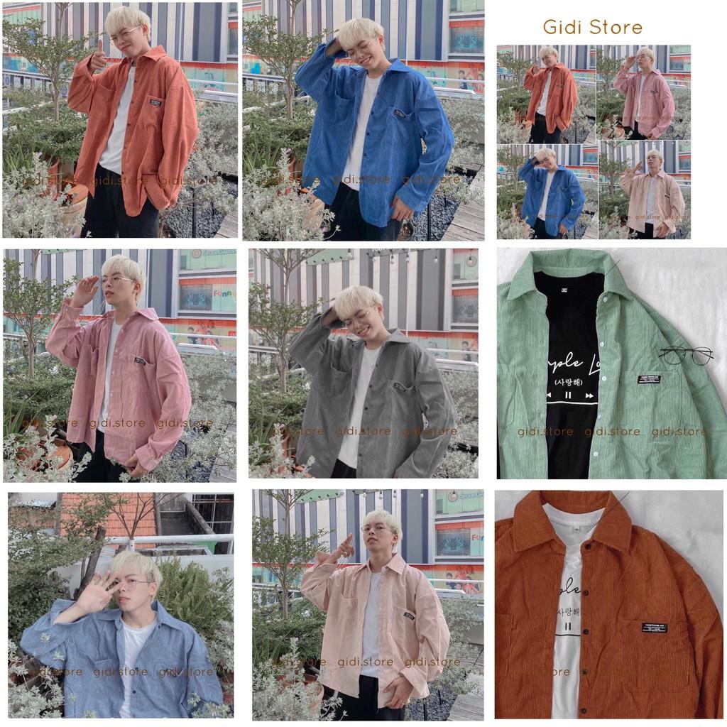 Mua Áo Sơ mi Nam Nữ Unisex vải Nhung Gân áo khoác sơ mi form rộng ảnh thật - Hồng,L tại thoitrangthienphucunisex Mua Áo Sơ Mi Nam Nữ Unisex Vải Nhung Gân Áo Khoác Sơ Mi Form Rộng Ảnh Thật - Hồng,L Tại Thoitrangthienphucunisex