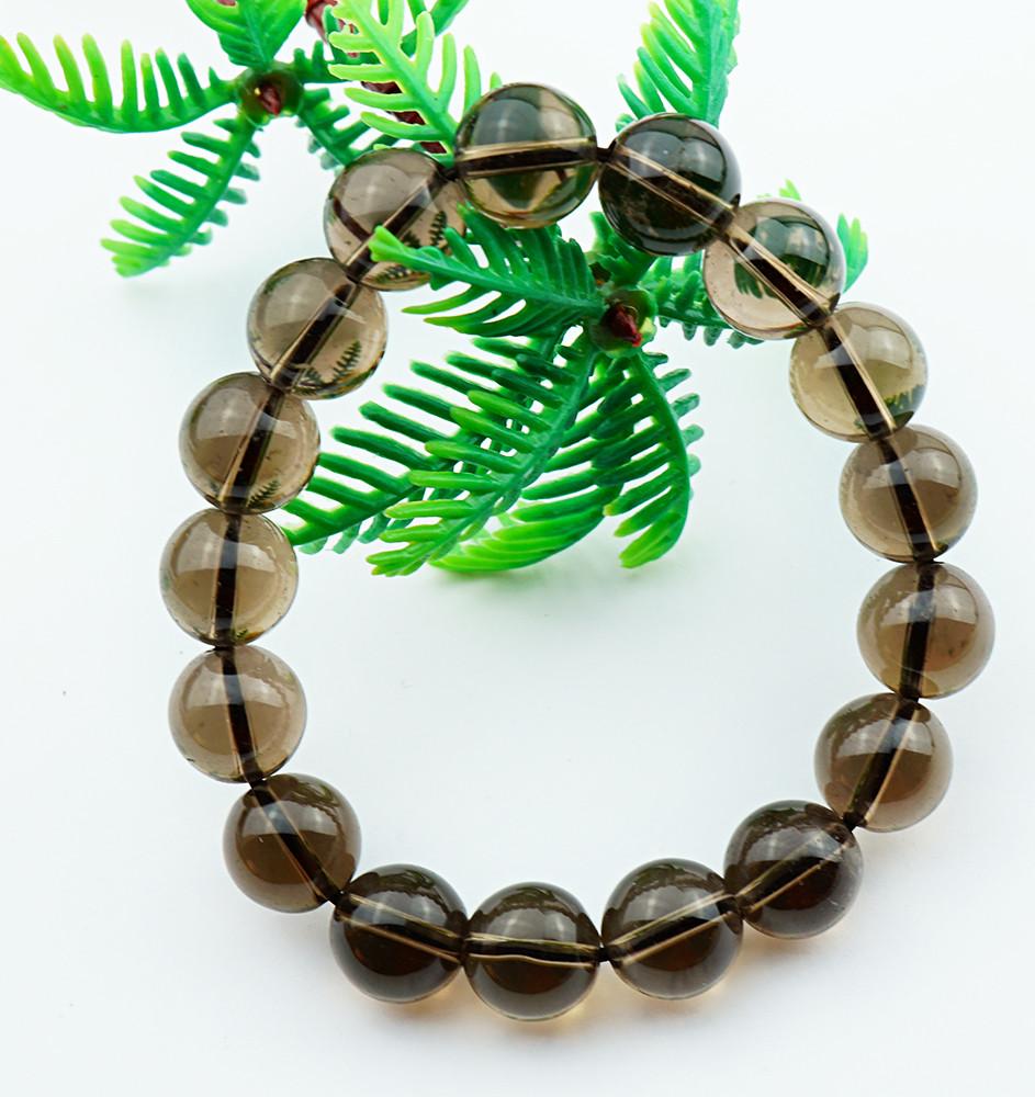 Vòng Tay Đá Thạch Anh Khói Smoky Quartz Tự Nhiên 12mm 17 hạt