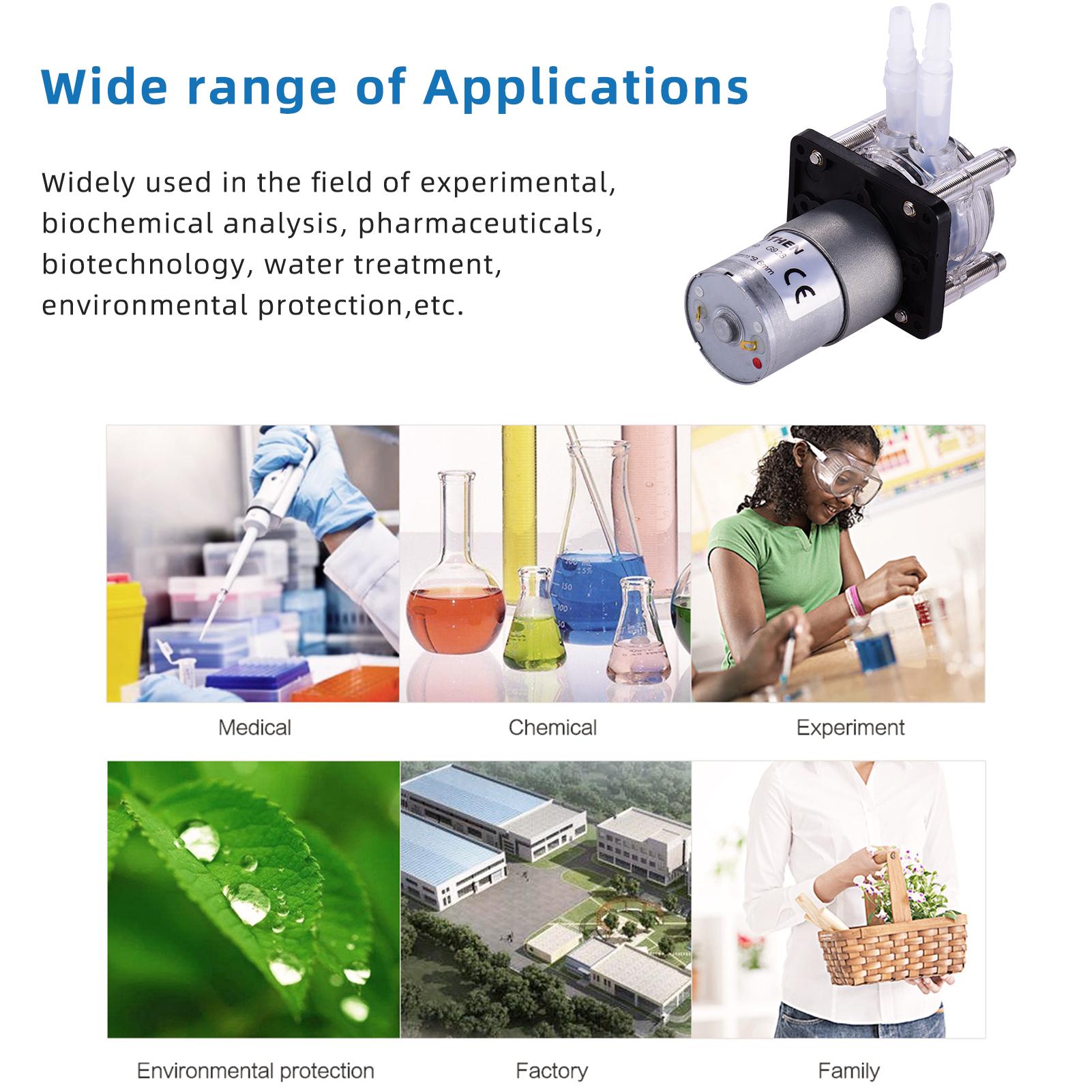 GROTHEN DC 24V Peristaltic Pump with Silicone Tubing High Flow Water Liquid Pump Dosing Vacuum Pump Self-Priming
