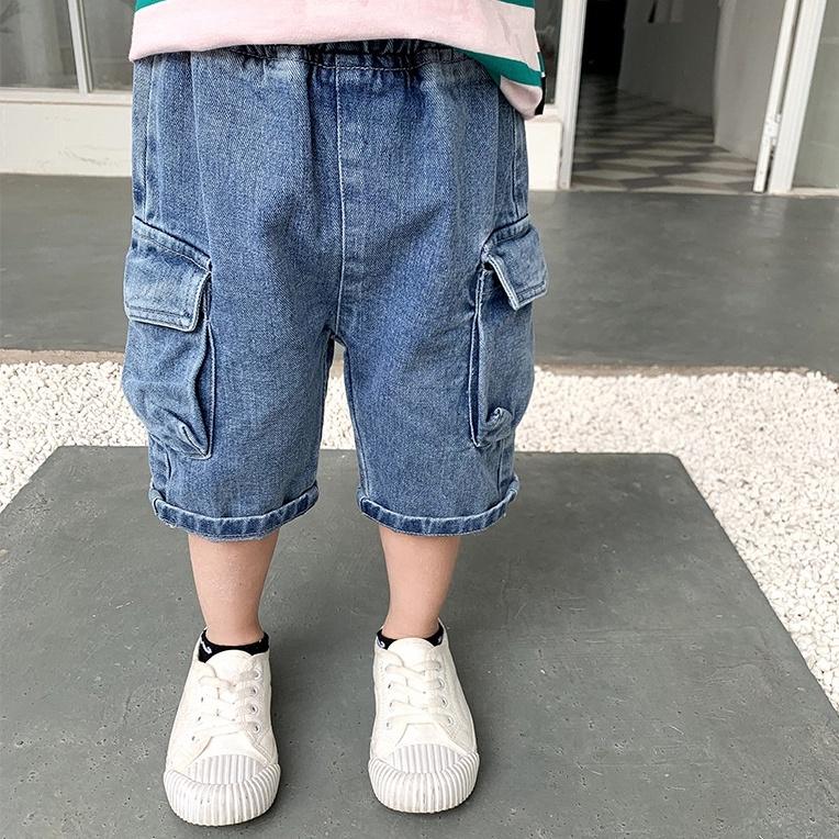 QN5 Size90-130 Quần jean bé trai - kiểu dáng lửng short Thời trang trẻ Em hàng quảng châu