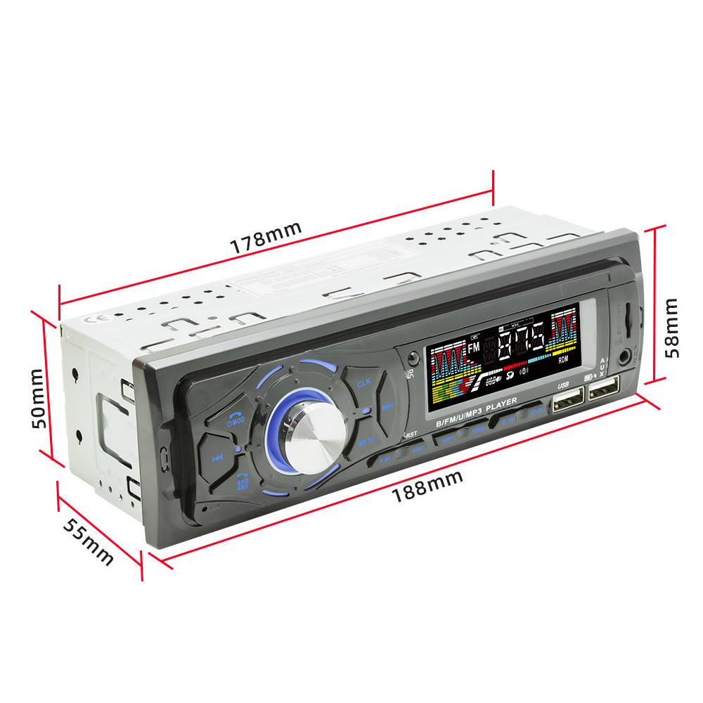 Multi-function Car BT MP3 Player Dual USB Interface Car Audio Player Auto Voice Assistant MP3 Player Radio Receiver
