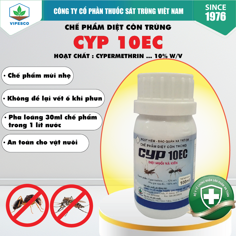 CYP 10EC (100ml) - DIỆT MUỖI VÀ KIẾN