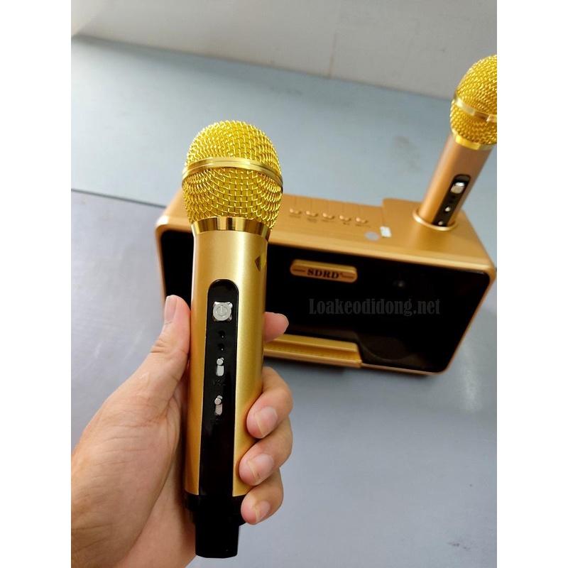 LOA BLUETOOTH SDRD - 301 KÈM 2 MIC KHÔNG DÂY MINI