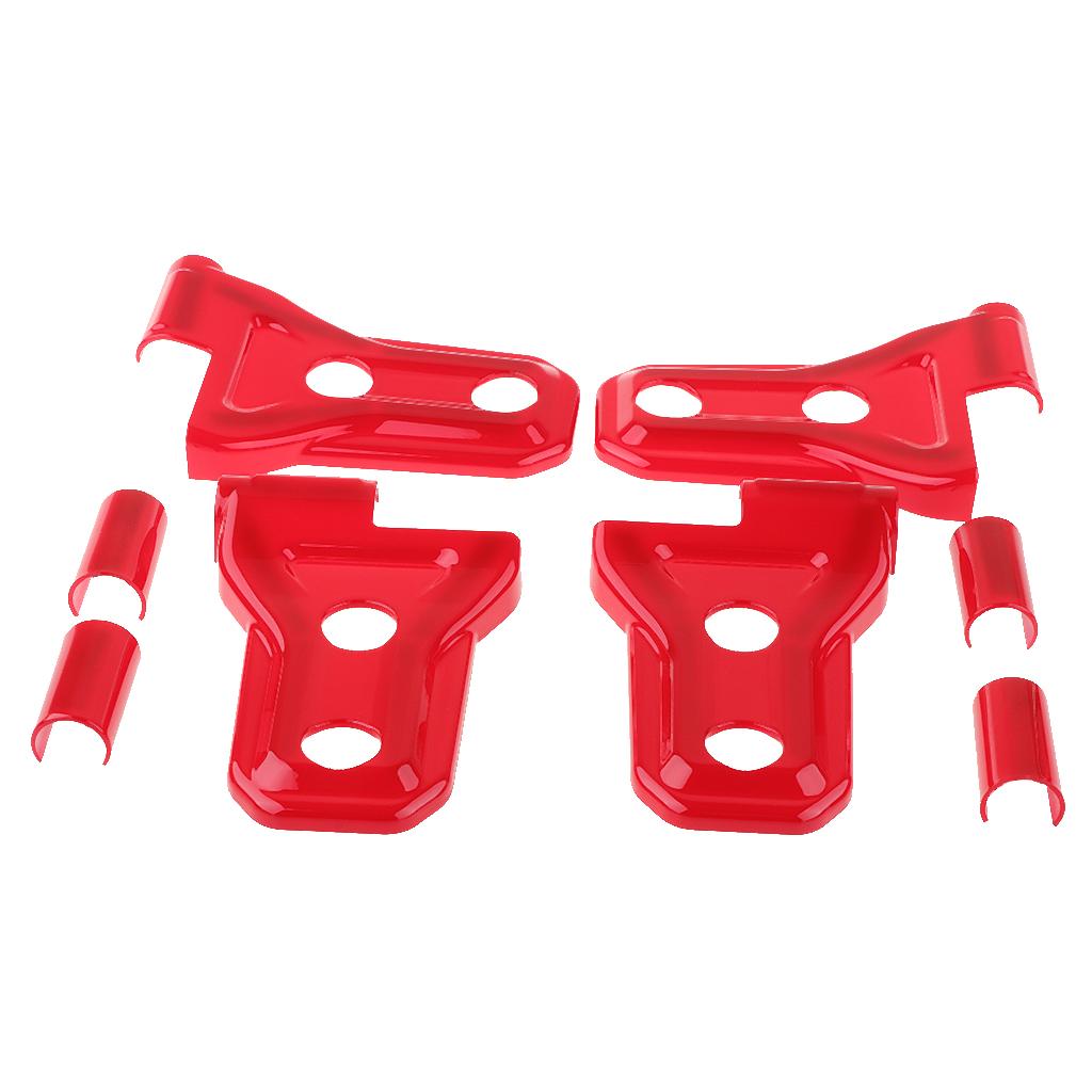 4Pcs Red Door Hinge Covers Trim Fits for 2018 Wrangler JL Unlimited