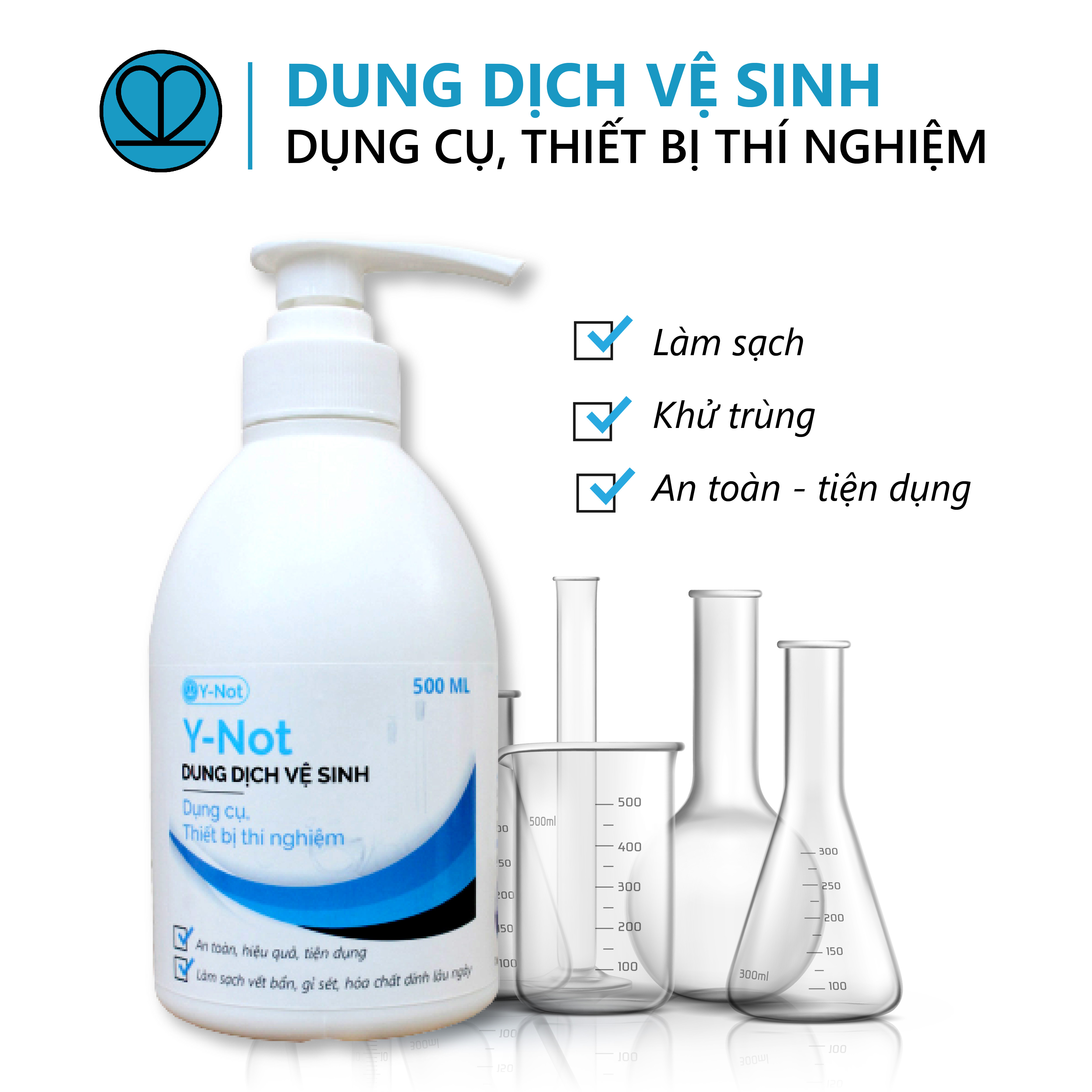 Dung dịch vệ sinh dụng cụ thí nghiệm Y-Not 500ml | loại bỏ canxi và magie | làm trắng sáng bề mặt kim loại