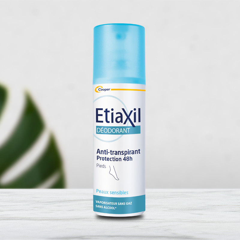 Xịt Khử Mùi Chân ETIAXIL Déodorant Anti-Transpirant 48h Pieds + Tặng 1 Móc Khóa Nhựa 2 Mặt