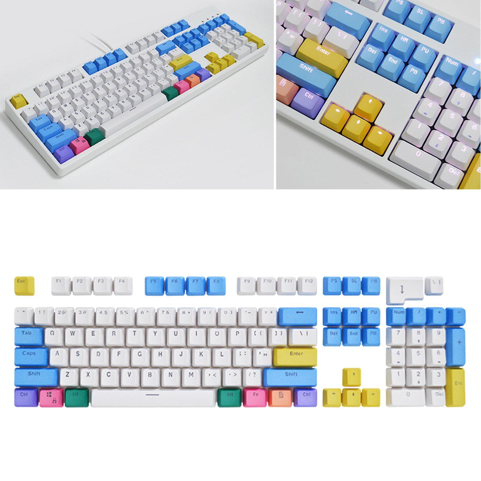 104 Pieces Mechanical Keyboard Keycaps PBT Keycap 61 87 104 Layout