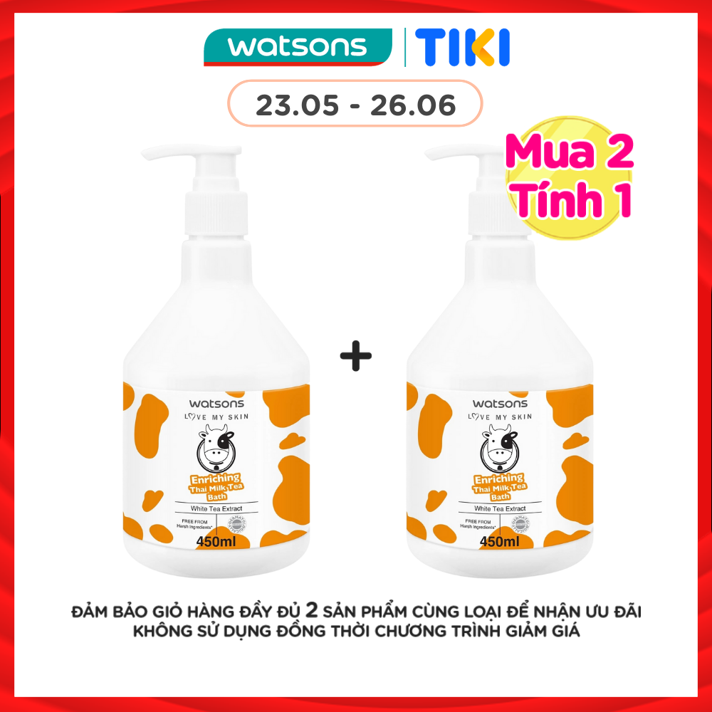 Sữa Tắm Watsons Love My Skin Enriching Thai Milk Tea Bath 450ml